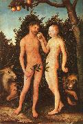 Lucas  Cranach Adam and Eve oil painting on canvas